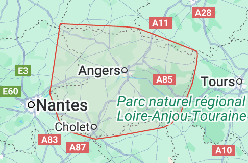Zone intervention Angers et Maine et Loire